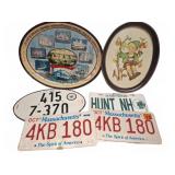 License Plates and Decorative Trays