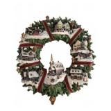 Thomas Kinkade Christmas Village Wreath