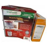 Snapware Storage Box & Allsop Monitor Stand