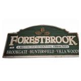 Forestbrook Wooden Community Sign 48x24