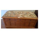 Upholstered Cedar Storage Bench 44x18x17