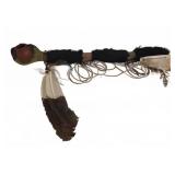Ceremonial Peace Pipe with Feathers