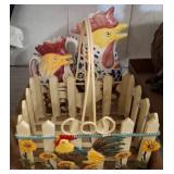 Rooster Ceramic Pitchers and Decorative Caddy