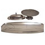 Arthur Court Pedestal Dish and Silver-Plate D