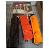 Lionel O Gauge Train Cars and Street Lamps