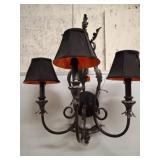 Black Metal Three-Arm Wall Sconce