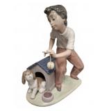 Lladro Porcelain Figurine Boy and Dog #5797