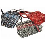 Vera Bradley Lot of 3 Quilted Shoulder Bags