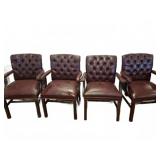 Four Fulmarque Leather Armchairs
