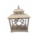 Lulu & Co. White Wooden Lantern 18x9x26