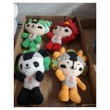 4 Beijing 2008 Olympic Plush Mascots