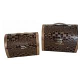 Faux Crocodile Storage Chests