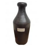 Dark Brown Glazed Stoneware Bottle
