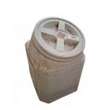 Large White Plastic Storage Bin with Lid