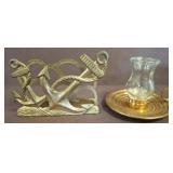 Brass Nautical Holder & Brass Chamberstick