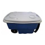 Rubbermaid Blue Wheeled Cooler with Strap