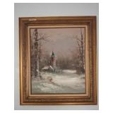 K. Howard Signed Landscape Oil Painting 28x32