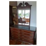 Ethan Allen Dresser with Mirror, 57x21x34 in.