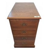 Wooden Four-Drawer Filing Cabinet, 17x27x31
