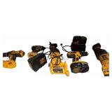 DeWalt 18V Cordless Tool Lot With Chargers