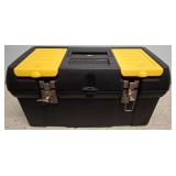 Plastic Tool Box With Assorted Tools