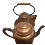 Solid Copper Teapots, Various Makers