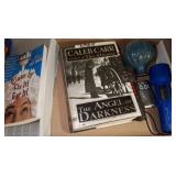 Lot: Books, Flashlights, Scale, Vase