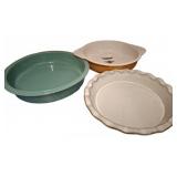 3 Decorative Ceramic Baking Dishes