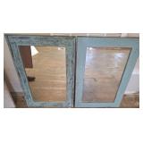 24x37 Blue Framed Wall Mirrors