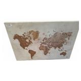 24x36 World Map Canvas Wall Art