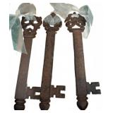 Three Decorative Cast Iron Keys