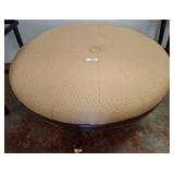 Upholstered Round Ottoman, 40x15 Inches