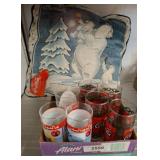 Coca-Cola Themed Glasses and Pillow Set