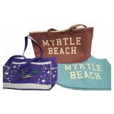 Three Canvas Beach Bags