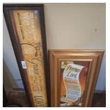 Two Framed Inspirational Wall Plaques, 38x8