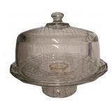 Clear Glass Cake Stand with Dome Cover