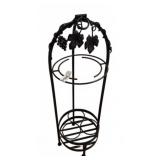 Metal Wine Rack with Grape and Leaf Motif, 9x