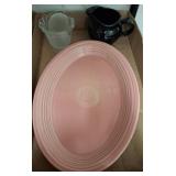 Fiesta Platter, Longaberger Pitcher, Glass