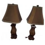24in Decorative Table Lamps with Carv