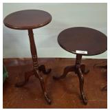 Wood Pedestal Side Tables, 12x28"