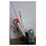 Fishing Rods and Tackle Assortment