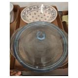 Johnson Brothers Bowl & Blue Glass Casserole