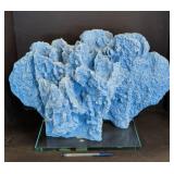 Large Blue Synthetic Rock Sculpture