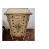 Hand-Painted Jewelry Armoire With Mirror, 19x