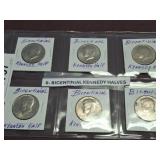 Six Bicentennial Kennedy Half Dollars