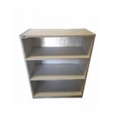 White Three-Shelf Bookcase 25x12x32 Inches