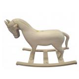 White Painted Wooden Rocking Horse, 27x23