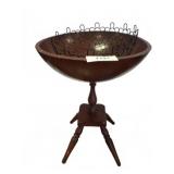Wooden Pedestal Bowl  14x21