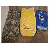 3 Bodyboards and Beach Mat