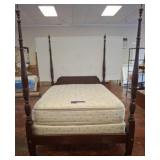 Queen Four-Poster Bed With Serta Double-Pill.